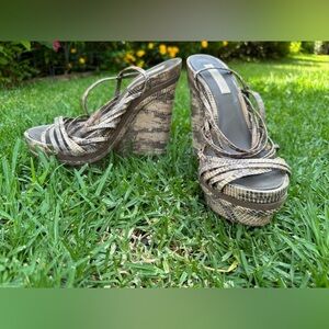 BCBGMaxAzria Strappy Wedges - size 7.5